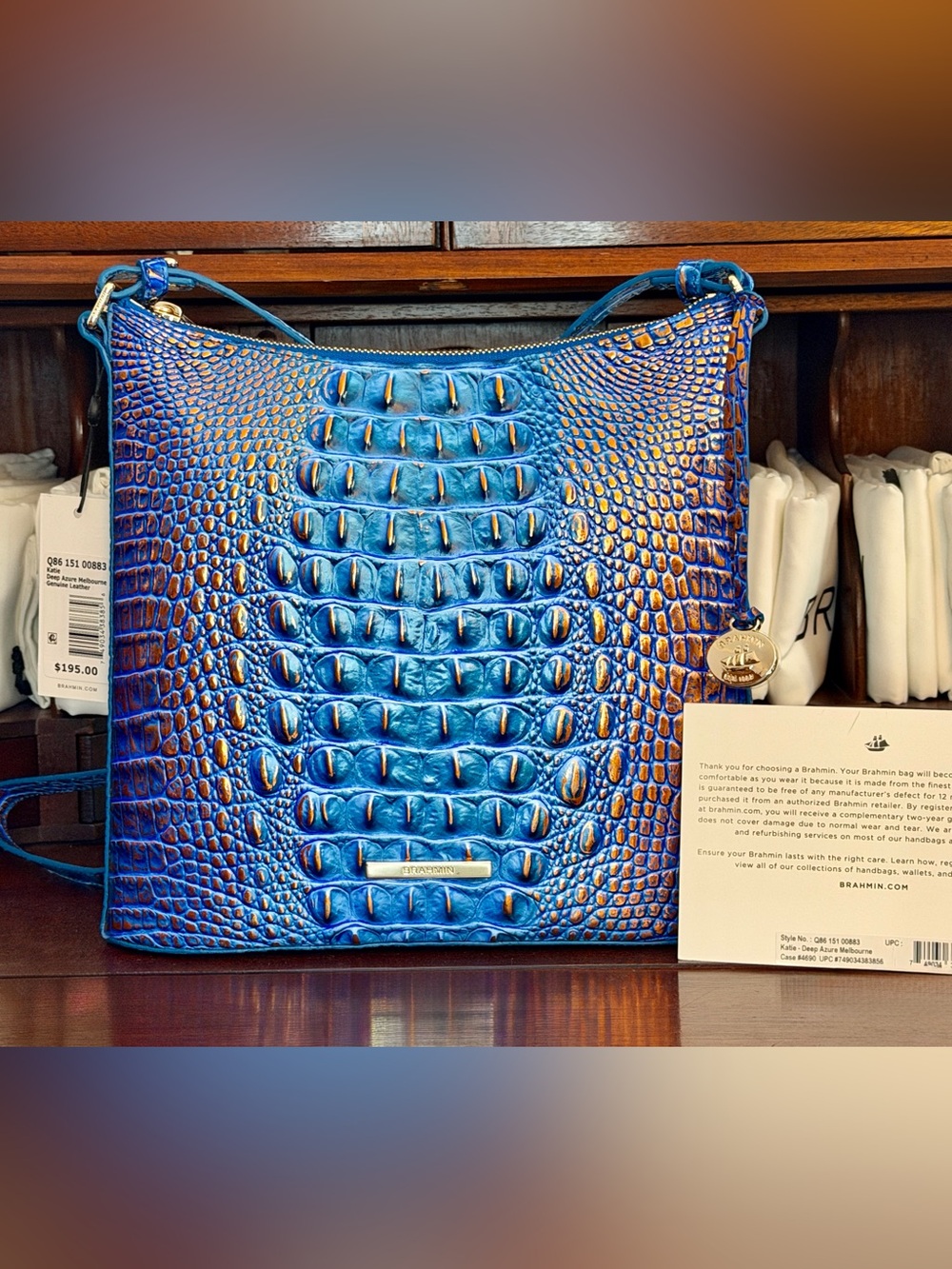 Brahmin BNWT Katie in Deep Azure Melbourne - Factory Packaging